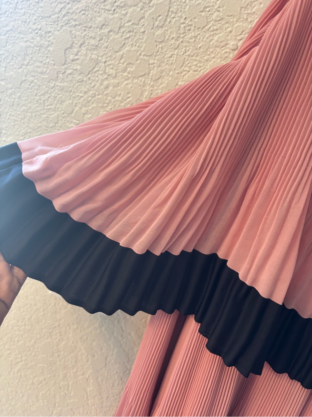 Lane Bryant Pink Pleated Maxi Dress, feminine, Romantic, fairy - Picture 4 of 8